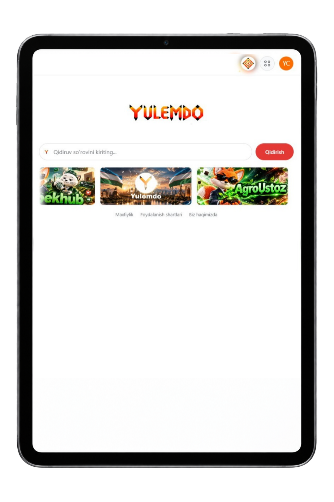 Yulemdo natijalar sahifasi